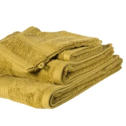 Xenos Badtextiel|Badkamer Accessoires-Handdoek XL - olijfgroen - 70x140 cm
