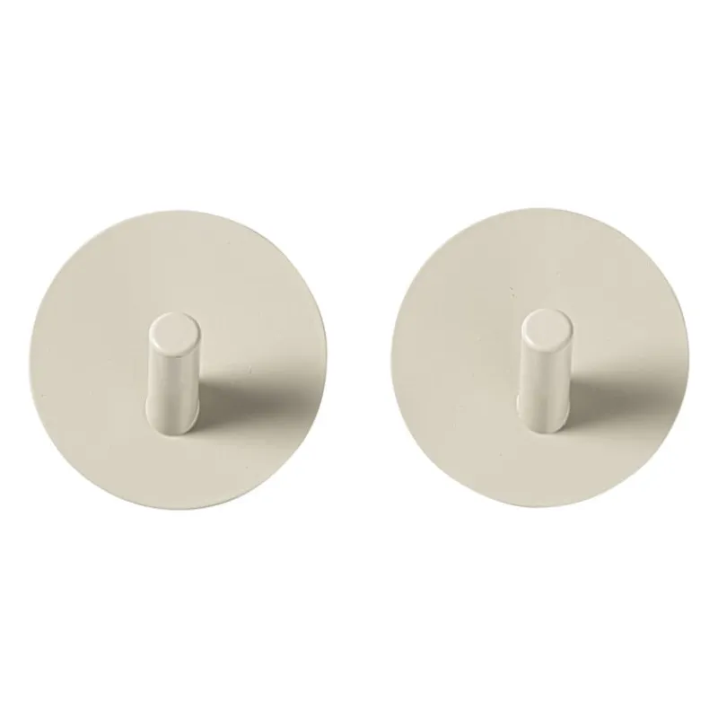 Xenos Badkamer Accessoires-Handdoekhaken - beige - set van 2