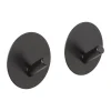 Xenos Badkamer Accessoires-Handdoekhaken - zwart - set van 2