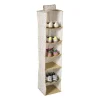 Xenos Opbergsystemen-Hang organiser leafs met 6 vakken - bruin/beige - 125x30x30 cm