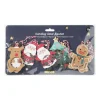 Xenos Kerst Inpakken-Hang tags kerst - multikleur - set van 8