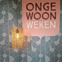 Xenos Hanglampen-Hanglamp geweven cilinder ⌀22x40 cm