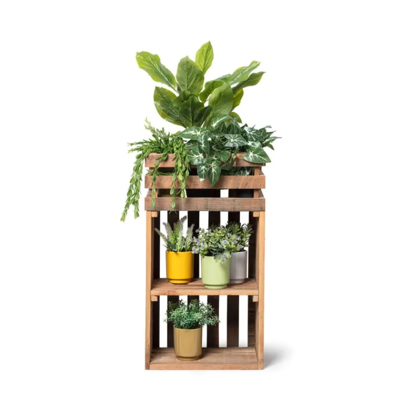 Xenos Kunstplanten-Hangplantje in potje - lang blad