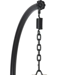 Xenos Hangstoelen-Hangstoel Hawaii met beige kussens - bruin - 196 cm