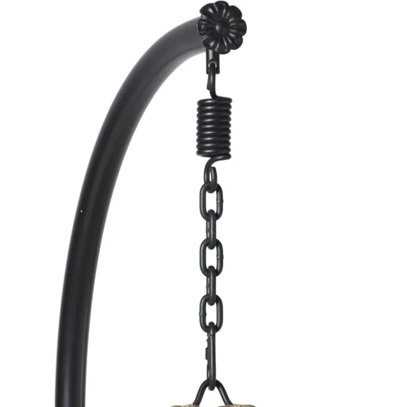 Xenos Hangstoelen-Hangstoel Hawaii met beige kussens - bruin - 196 cm