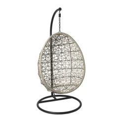 Xenos Hangstoelen-Hangstoel Hawaii met beige kussens - bruin - 196 cm