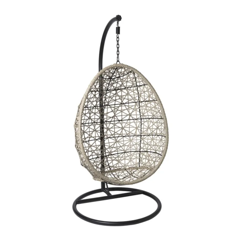 Xenos Hangstoelen-Hangstoel Hawaii met beige kussens - bruin - 196 cm