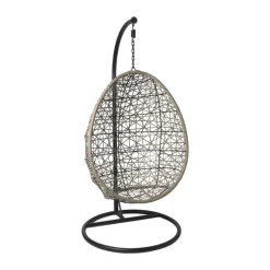 Xenos Hangstoelen-Hangstoel Hawaii met grjize kussens - bruin - 196 cm
