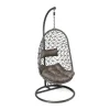 Xenos Hangstoelen-Hangstoel Mallorca met standaard - zwart - 125x83x67 cm