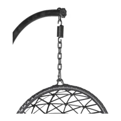 Xenos Hangstoelen-Hangstoel Mallorca met standaard - zwart - 125x83x67 cm