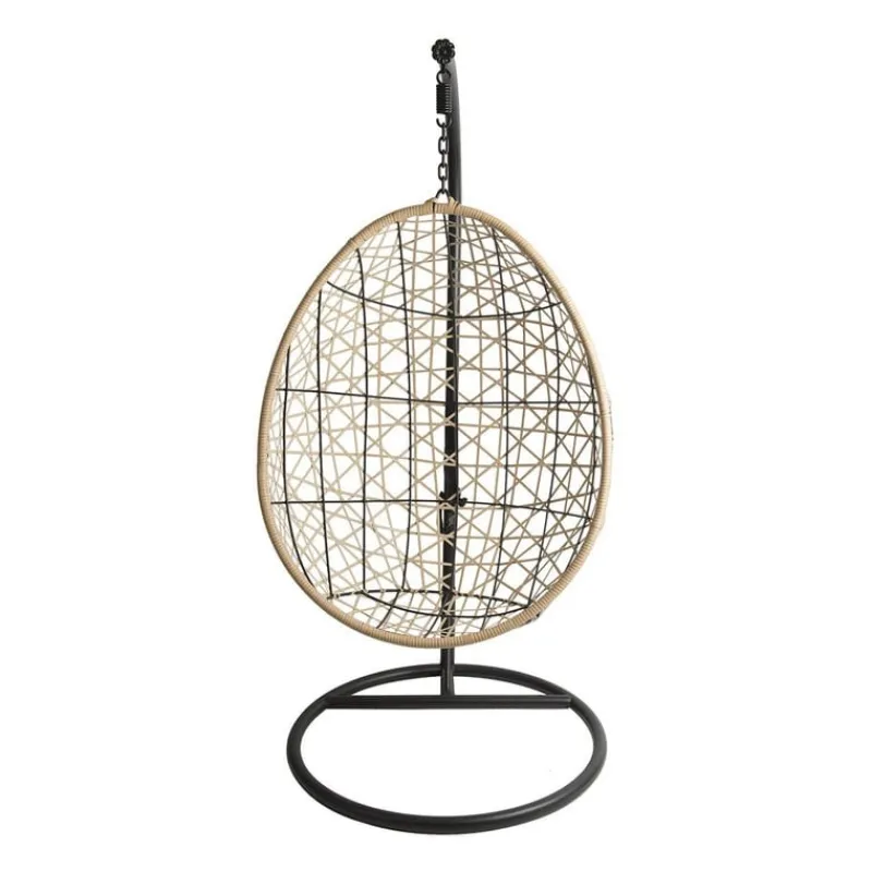 Xenos Hangstoelen-Hangstoel swing met standaard - naturel - ø104x200 cm