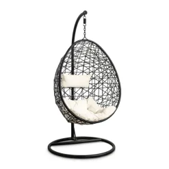 Xenos Hangstoelen-Hangstoel swing met standaard - zwart - ø104x200 cm