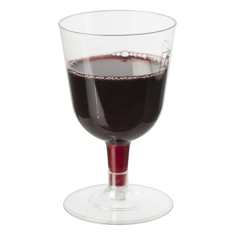Xenos Wegwerpservies|Wijnglazen-Herbruikbare wijnglazen - 6 stuks - 160 ml