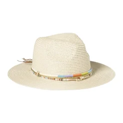 Xenos Festivals-Hoed met kralen - beige/multikleur