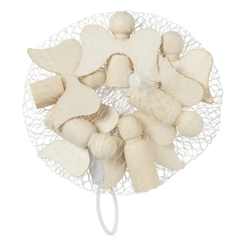 Xenos Knutselspullen|Kerst Knutselen-Houten engeltjes - set van 6 - naturel