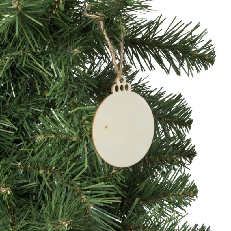 Xenos Kerst Knutselen|Kerstballen-Houten kerstbal DIY - set van 10