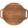 Hugo Kennis Borrelplanken|Kerst Bakken-borrelplank groot - bruin - ø26 cm
