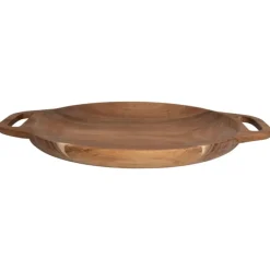 Hugo Kennis Borrelplanken|Kerst Bakken-borrelplank groot - bruin - ø26 cm