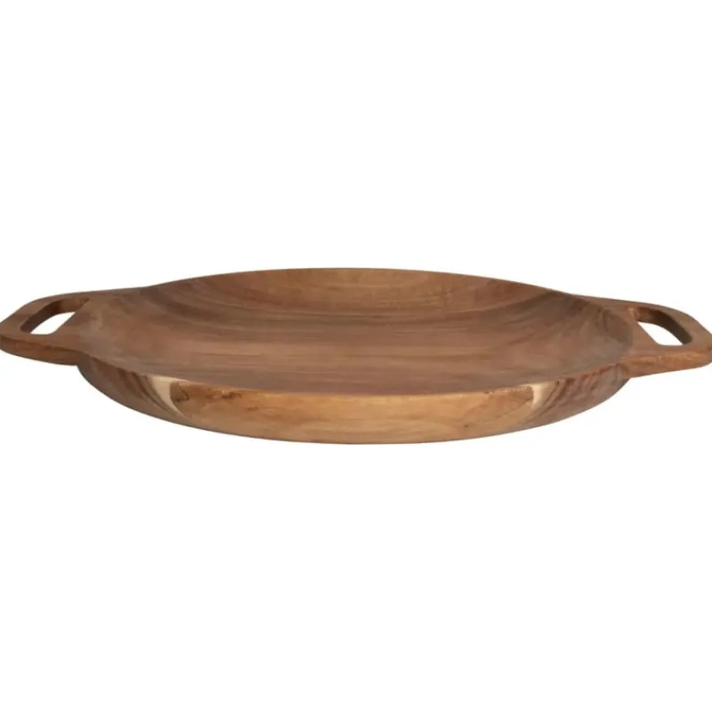 Hugo Kennis Borrelplanken|Kerst Bakken-borrelplank groot - bruin - ø26 cm