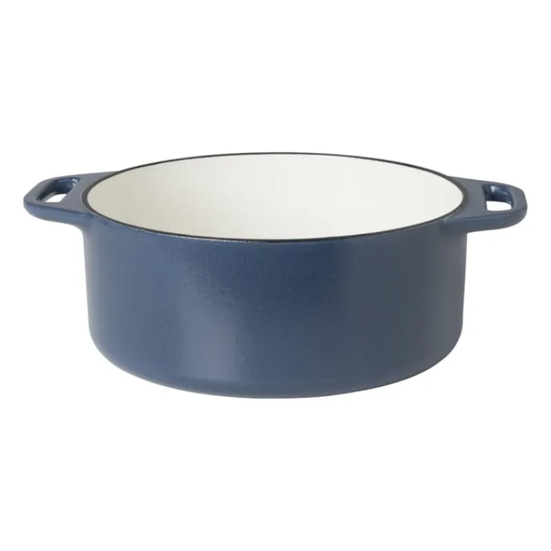 Hugo Kennis Pannen-braadpan met deksel - gietijzer - blauw/zwart - ø24 cm