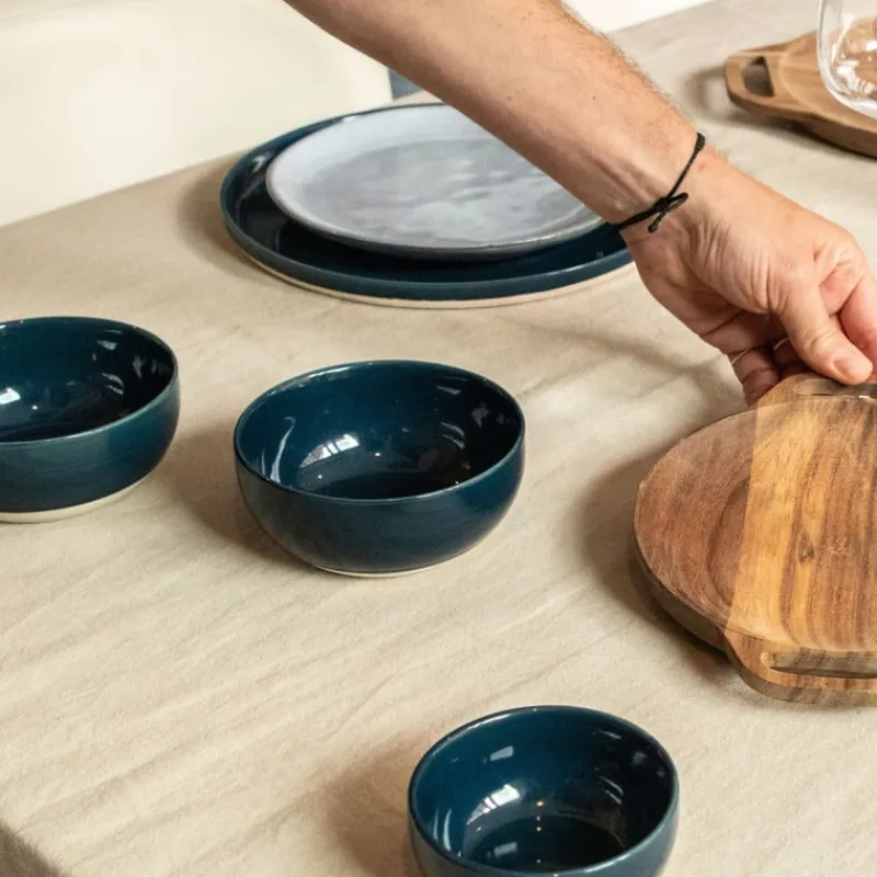 Hugo Kennis Borden-diep bord - blauw/wit - ø22 cm