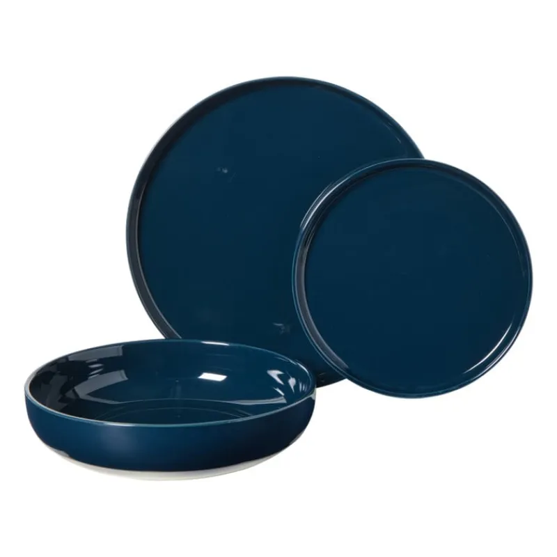 Hugo Kennis Borden-ontbijtbord - blauw/wit - ø20 cm