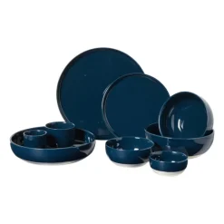 Hugo Kennis Borden-ontbijtbord - blauw/wit - ø20 cm