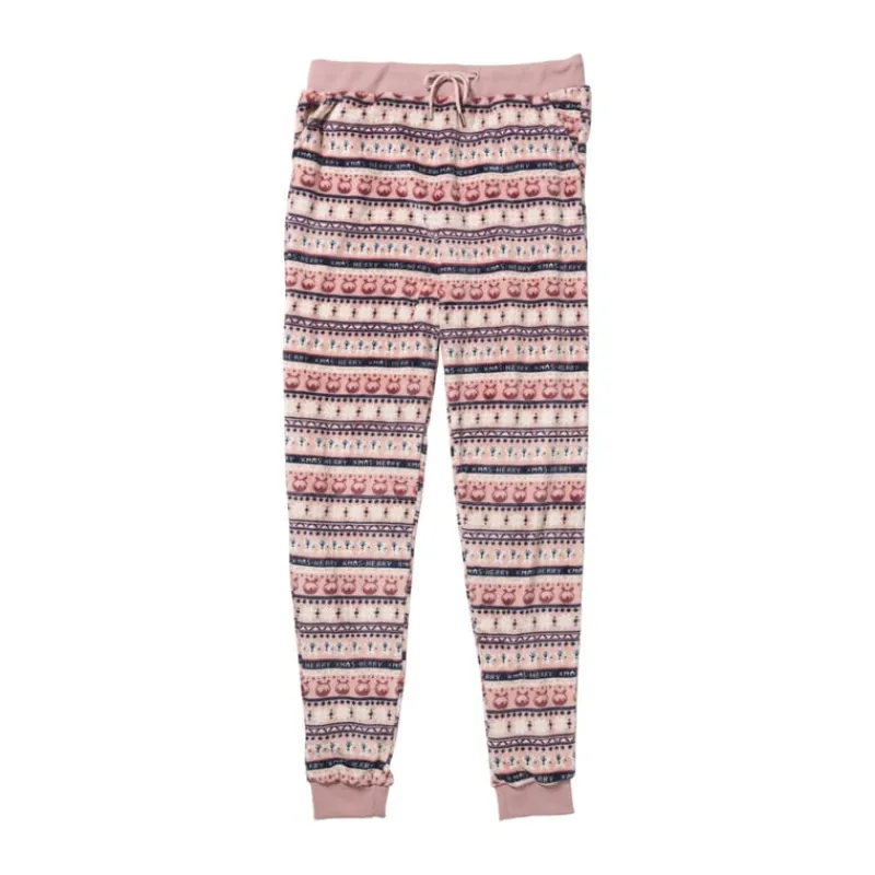 Xenos Winterartikelen-Huispak kerst - roze - maat L/XL