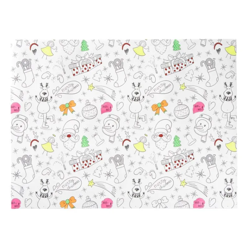 Xenos Kerst Knutselen-Inkleur placemat kerst - 40x30 cm - set van 4