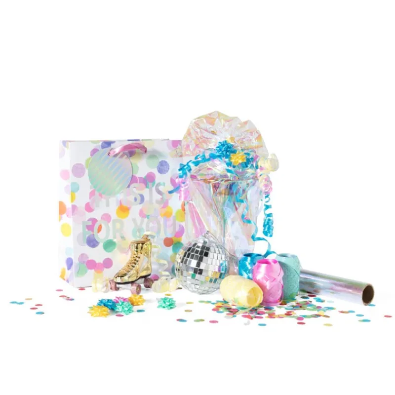 Xenos Inpakpapier|Kerst Inpakken-Inpakfolie regenboog - 70x300 cm