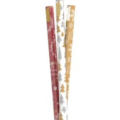 Xenos Kerst Inpakken-Inpakpapier duo color - multikleur - 70x200 cm