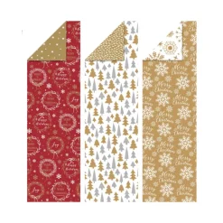 Xenos Kerst Inpakken-Inpakpapier duo color - multikleur - 70x200 cm