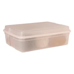 Xenos Opbergboxen-Iris clearbox - 13 liter - roze