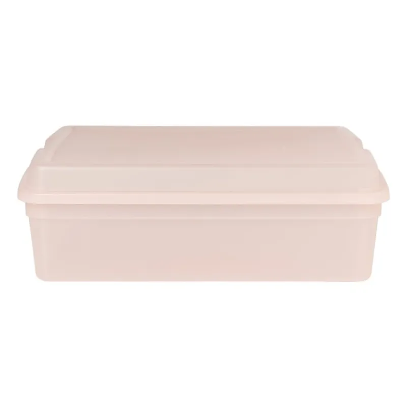 Xenos Opbergboxen-Iris clearbox - 13 liter - roze