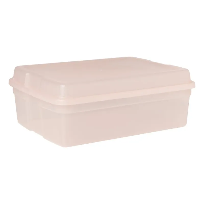 Xenos Opbergboxen-Iris clearbox - 10 liter - roze