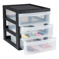 Iris Opbergsystemen-ladesysteem A5 - 3 lades - zwart - 26x22x19 cm