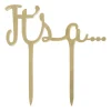 Xenos Babyshower-It's a… caketopper - goud