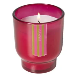 Xenos Kaars In Glas-Kaars in glas - roze - ø7.5x8.5 cm