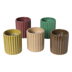 Xenos Kaars In Glas-Kaars in potje - olijf - ø7.8x9 cm