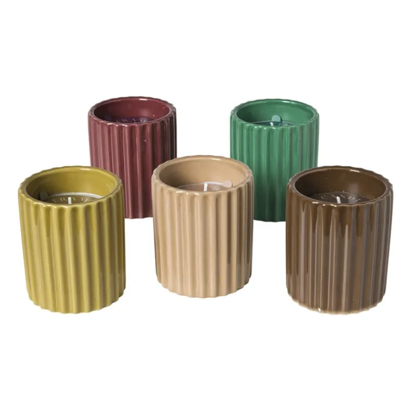 Xenos Kaars In Glas-Kaars in potje - olijf - ø7.8x9 cm