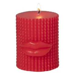 Xenos Stompkaarsen-Kaars met lippen klein - diverse varianten - ø6.8x8 cm