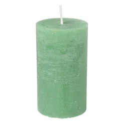 Xenos Stompkaarsen-Kaars rustiek - appel groen - ø7x12 cm