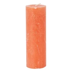 Xenos Stompkaarsen-Kaars rustiek - oranje/terra - ø5x15 cm