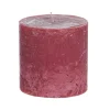 Xenos Stompkaarsen-Kaars rustiek - rood - ø10x10 cm