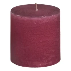 Xenos Stompkaarsen-Kaars rustiek - rood - ø10x10 cm