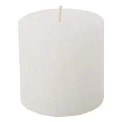 Xenos Stompkaarsen-Kaars rustiek - wit - ø7x7 cm
