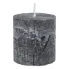 Xenos Stompkaarsen-Kaars rustiek - zwart - ø7x7 cm