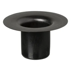 Xenos Kandelaars-Kaarsenhouder voor fles - zwart - ø5x2.6 cm