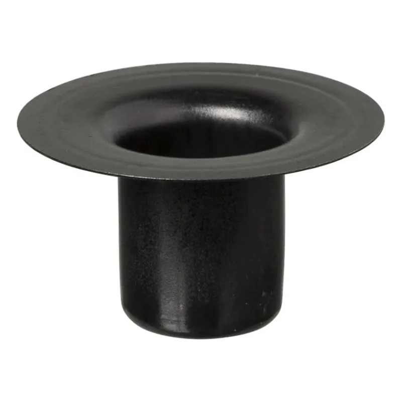 Xenos Kandelaars-Kaarsenhouder voor fles - zwart - ø5x2.6 cm