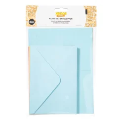 Xenos Wenskaarten-Kaart met enveloppen - multikleur - set van 24